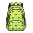 thumbnail image 2 of Dog and Dot Green Pattern Cute School Backpack Bag with Padded Back and Adjustable Shoulder Straps 16.9 X 12.6 X 5.9 Inches, 2 of 5