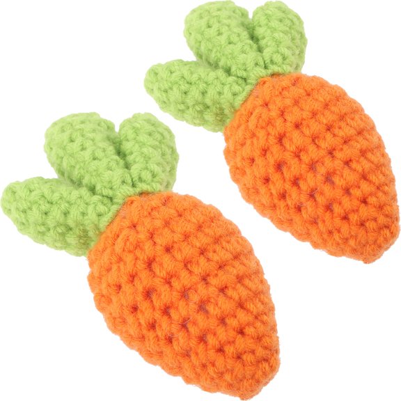 Soimiss Carrot Jewelry Keychain Handmade Yarn Multi 2Pcs