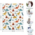 thumbnail image 4 of White Dinosaurs Volcanoes Names Pattern Blanket,Comfortable Soft Flannel Throw Blanket,All Season,Warm Lightweight Blankets for Sofa Bed Couch Living Room Chair,30"x40", 4 of 4