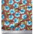 thumbnail image 1 of Soimoi Rayon Crepe Fabric Hummingbird & Floral Printed Craft Fabric by the Yard 46 Inch Wide, 1 of 3