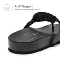 thumbnail image 3 of DREAM PAIRS Women's Cushioned Arch Support Flip Flops Water-Friendly TPU Thong Sandals with Supportive Footbed Casual Summer Beach Walking Slippers, 3 of 7