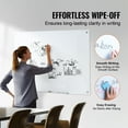 thumbnail image 2 of KFFKFF 48" x 32" Dry Erase Magnetic Glass Whiteboard Frameless Wall Mounted with Tray Large Glass White Board for Office, School & Home, 2 of 9