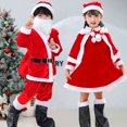 thumbnail image 5 of Disfraz clásico de Papá Noel rojo para niños y niñas, traje Popular de Navidad para niños, altura de 90-2024 cm, 160, 5 of 5