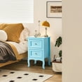 thumbnail image 6 of UBesGoo Nightstand End Table with 2 Drawer,Light Blue Finish, 6 of 11