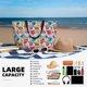 thumbnail image 5 of Fotbe Skulls and Roses Bolsa de Viaje para Playa - Resistente al Agua, Bolsa Tote de Gran Capacidad y Ligera con 7 Bolsillos para Mujeres y Hombres, 5 of 7