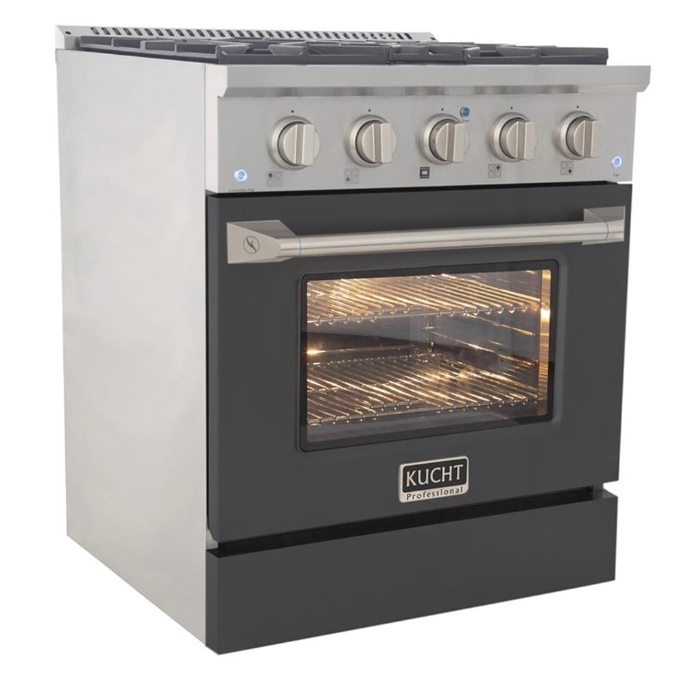 Pemberly Row 30" 4.2 cu. ft. Propane Gas Range w/ Convection Oven in Cement Gray