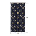 thumbnail image 5 of Blue Sun Moon Star Pattern Shower Curtain 36"x72" ,Bathroom Decorative Shower Curtains Set with 12 Hooks,Modern Waterproof Washable Shower Curtain, 5 of 6