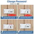 thumbnail image 4 of Password Hasp Locks Keyless Combination Lock Twist Knob No Drilling Required for Door Security Gate Gold 4", 4 of 6