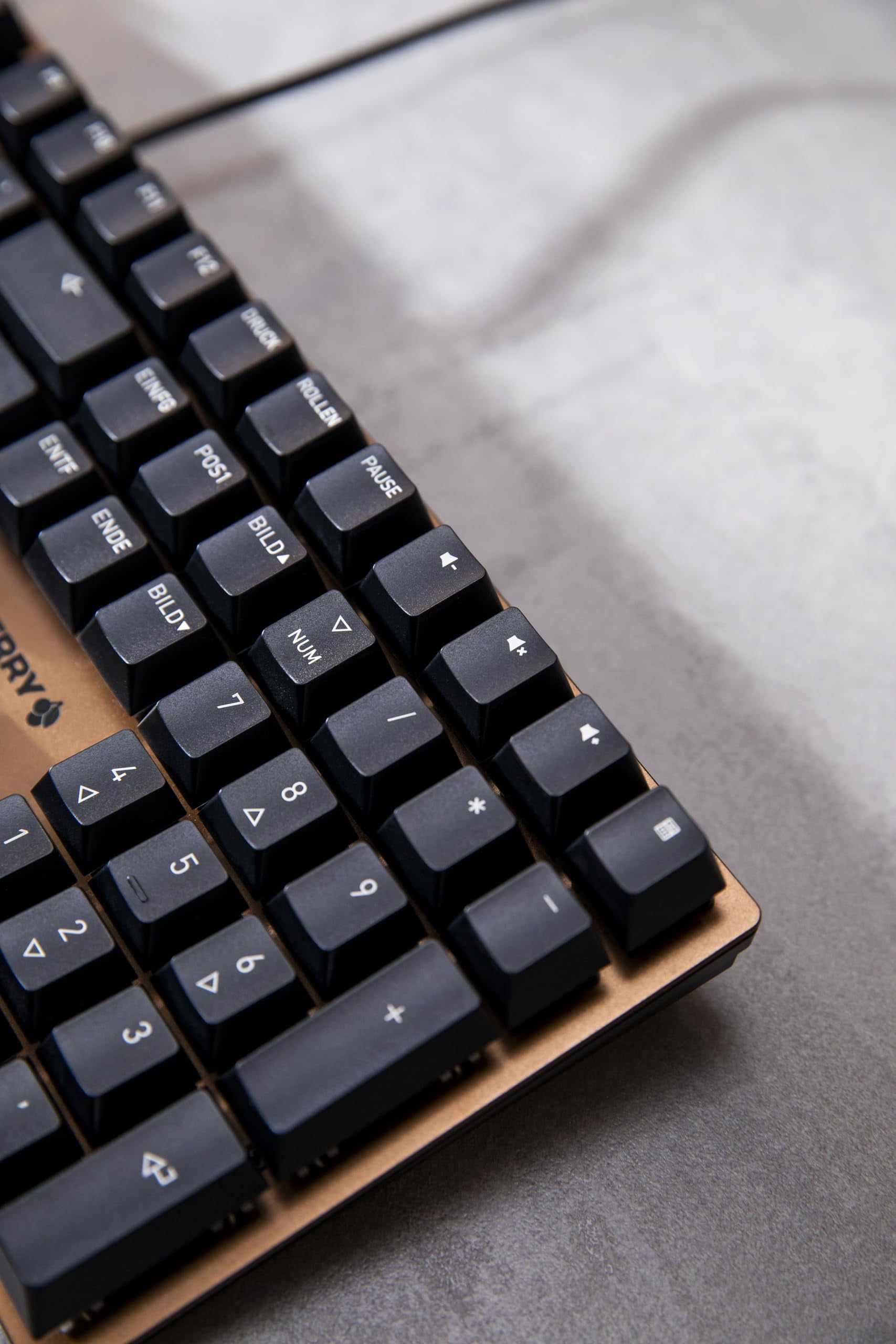 Cherry KC 200 MX Mechanical Office Keyboard with MX2A Brown Switches, Bronze