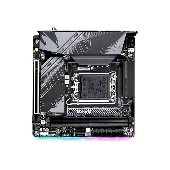 AORUS B760I PRO - 1.X - motherboard - mini ITX - LGA1700 Socket - B760 Chipset - USB-C 3.2 Gen2, USB-C 3.2 Gen 1, USB 3.2 Gen 2, USB 3.2 Gen 1 - 2.5 Gigabit LAN, Wi-Fi, Bluetooth - onboard graphics (CPU required) - HD Audio (8-channel)
