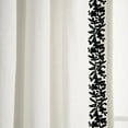 thumbnail image 4 of Lush Decor Luxury Modern Flower Linen Like Embroidery Border Window Panel - OffWhite/Black - Single - 84 x 52, 4 of 11