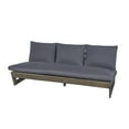 thumbnail image 2 of Christopher Knight Home Outdoor 3 Seater Sofa with Slatted Wood Frame and Cushions, Deep Seating, Dark Grey, 2 of 8
