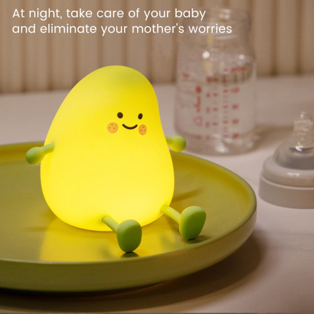 Night Light for Kids, Silicone Sensor Pat Light, Bear Lamp Cute Lamp, Silicone Dimmable Nursery Nightlight, Bedroom Home Decoration Bedside Lamp for Breastfeeding