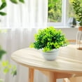 thumbnail image 5 of Artificial Flowers Decoration , FNGZ Artificial Potted Plants Plastic Greenery in Pots Small Faux Topiary Shrubs for Centerpiece Desk Room House Decor Decoration, 5 of 5