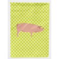 thumbnail image 1 of Carolines Treasures BB7758CHF American Landrace Pig Green Flag Canvas House, 1 of 4
