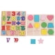 thumbnail image 2 of EeaseMX 2 juegos de rompecabezas de madera con formas del alfabeto y números, juguete educativo temprano para bebés y niños., 2 of 7