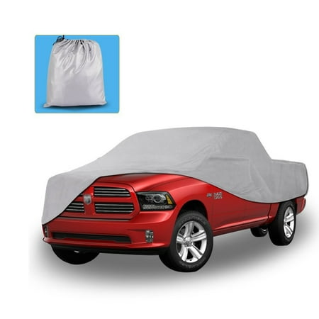 Truck Covers (All Weather Protection Waterproof Pickup Truck Cover Universal Fit Breathable Lining Rain Sun UV Rays Snow Dustproof Outdoor(Fit Truck up to)