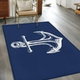 thumbnail image 3 of Navy Blue Anchor Area Rug 3x5 FT, Non Slip Entryway Bedside Carpet, Coastal Nautical Marine Minimalist Washable Soft Floor Carpet Indoor Mat Non-Shedding Throw Rug for Dorm Kitchen Home Office, 3 of 9