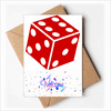 Casino Red Dice Illustration Pattern Welcome Back Greeting Cards Envelopes Blank