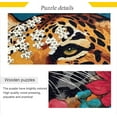 thumbnail image 2 of Dreamtimes Jaguar and Flowers Puzzle 500 Pieces - Wooden Jigsaw Puzzles for Family Games - Suitable for Teenagers and Adults, 2 of 7