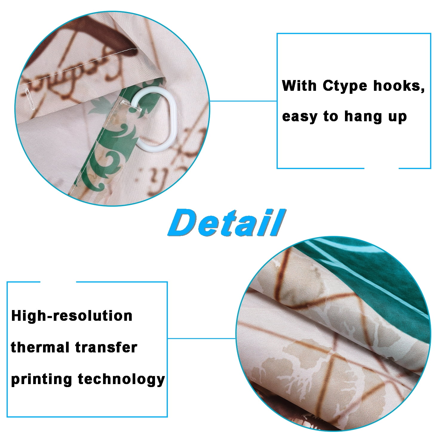 Ikfashoni Sea Turtle Bathroom Sets, Teal Nautical Shower Curtains and Bath Rug Set and Toilet Lid Cover