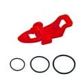 thumbnail image 1 of serony Fishing Rod Hook Holder Fishing Stick Lure Bait Plastic Keeper Hanger with 3 Rubber Rings, Red, 1 of 1