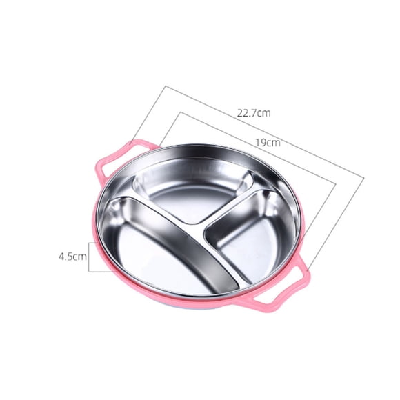 Plato para niños BuyWeekMX de acero inoxidable Compartimento de vajilla Materiales ecológicos