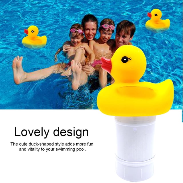 Nettoyeur de Piscine Automatique Distributeur Flottant de Chlore en Forme de Canard pour Spa Piscine