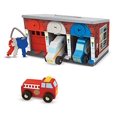 thumbnail image 1 of Melissa & Doug Keys & Cars Wooden Rescue Vehicle & Garage Toy (7 Piece), 1 of 2