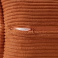 thumbnail image 3 of Rust Pillow Covers 20x20 Inch with Splicing Set of 2 Super Soft Boho Striped Corduroy Pillow Covers Broadside Decorative Textured Throw Pillows for Fall Couch Cushion Livingroom, 3 of 12