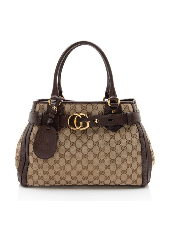 Pre-Owned Gucci GG Canvas Running Medium Tote