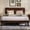 Walnut, variant on Novilla Bed Frame - Queen Size Solid Wood Platform Bed with 3-Level Adjustable Headboard, Solid Wood Slat Support, No Box Spring Needed, Nature