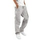 thumbnail image 1 of Pantalones cargo informales para hombre: tejido, múltiples bolsillos, color liso, entrenamiento, 1 of 5