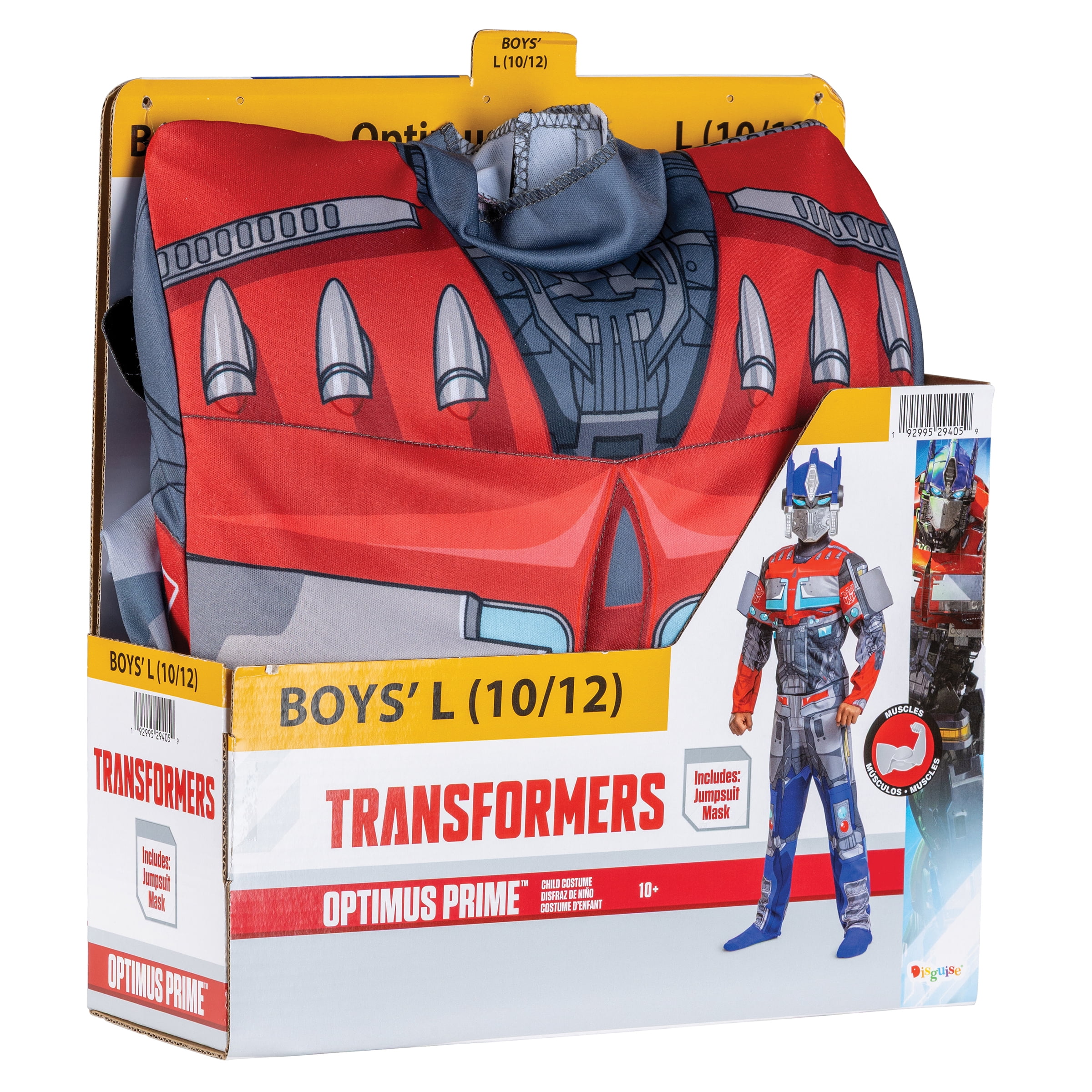 Transformers Optimus Prime Halloween Costume for Children, Boys Size L (10/12), by Disguise