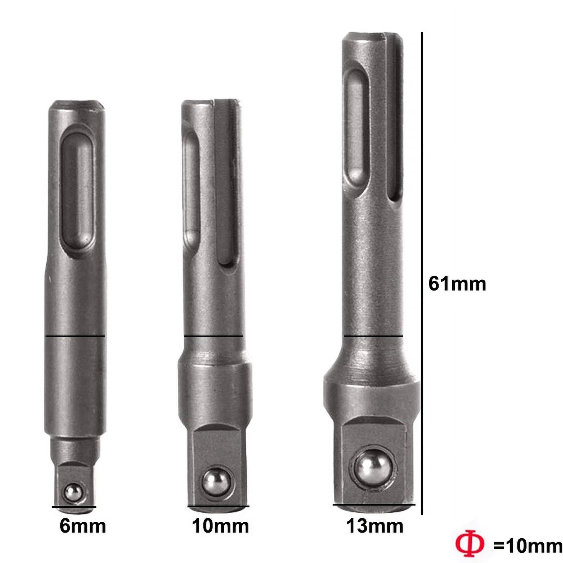 5Pc Sds Plus 1/4 Hex Socket Driver Hammer Drill Bit Chuck Adaptor Bar Kit Set Us