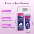 thumbnail image 2 of Hair Remover Cream, Facial &  Hair Removal Cream, Painless Bikini Hair Removal Depilatory Cream with Aloe Vera & Vitamin E,  Nourishing Formula for  , 100g/3.52oz, 2 of 6
