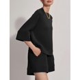 thumbnail image 2 of Bliwov Womens Two Piece Sets Summer Lounge Outfits 2 Piece Sweatshorts Fashion Tracksuit 3/4 Sleeve Trendy Athletic Clothing, 2 of 6