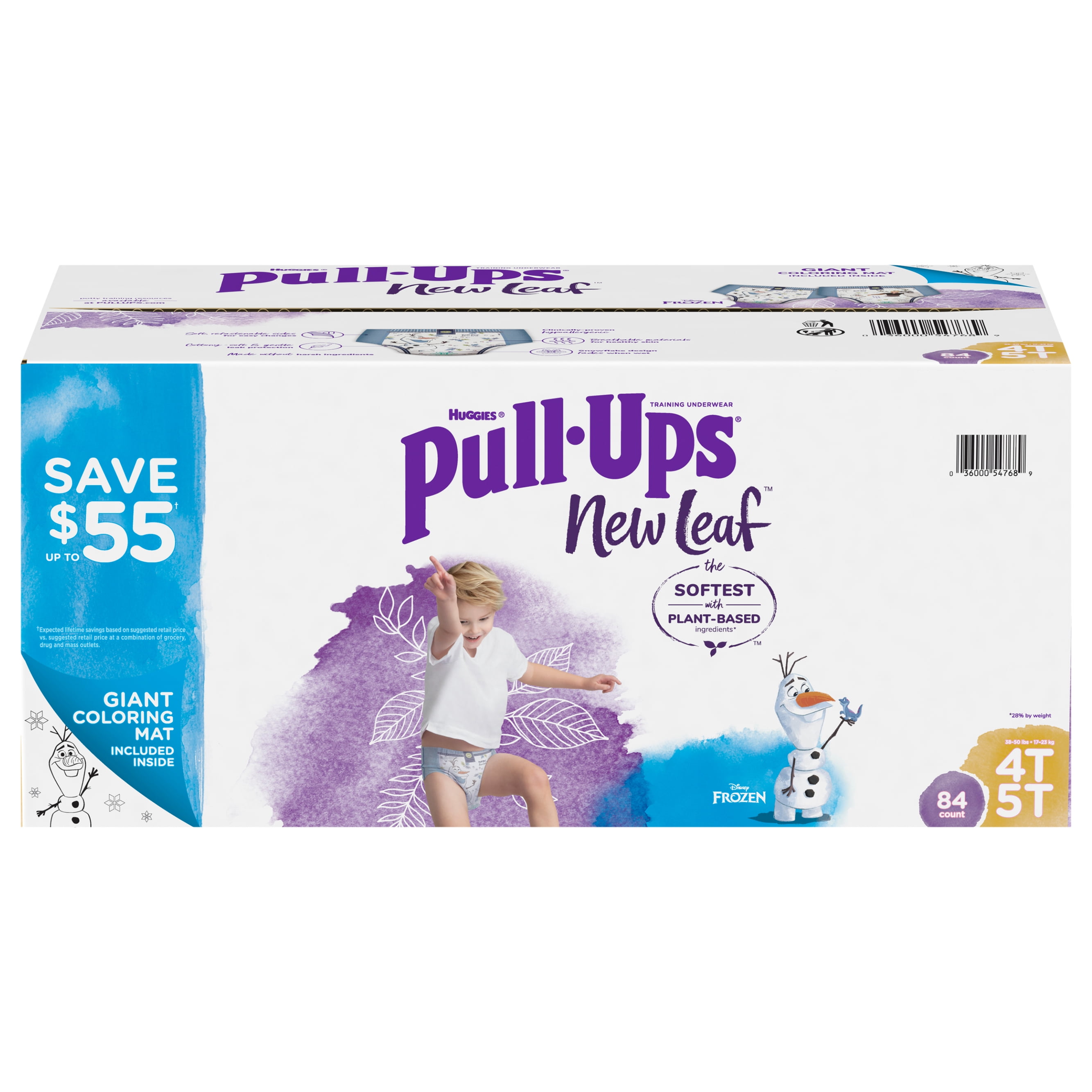  Pull-Ups New Leaf Boys' Disney Frozen Potty Training Pants,  4T-5T (38-50 lbs), 60 Ct : Baby