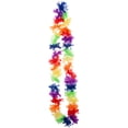 thumbnail image 2 of Tropical Sun Summer Luau Dance Party Neon Colors 42" Polyester Fabric Lei, Rainbow, 2 of 2