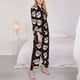 thumbnail image 3 of Fotbe PUG Conjunto de Pijama de Manga Larga para Mujer con Estampado, Ropa de Dormir de 2 Piezas, Conjunto de Casa Suave y Cómodo con Bolsillos-X-Large, 3 of 7