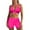Pink, variant on Swimsuits Women Solid Color Beach Gathering Sports Separates Bikini Set Black Women's Swimwear S