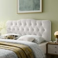 thumbnail image 3 of Annabel Full Diamond Tufted Performance Velvet Headboard in White, 3 of 7