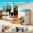 thumbnail image 3 of Automatic Dog Feeder Large Breed Outdoor & Indoor Galvanized Dog Food Dispenser 15lbs Wall Mountable Gravity Pet Food Station Auto Feeder Self Feeding with Clear Door for Puppy, Dog, Cat, 3 of 9