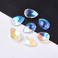 thumbnail image 2 of 100 Pcs Gold Electroplated Glass Pendants Petal Charms AB Color Pendant Decoration for Women DIY Necklace Bracelet Earring Jewelry Craft Making 16~18x11x4.5mm Hole: 1.2mm Gold DIY, 2 of 2
