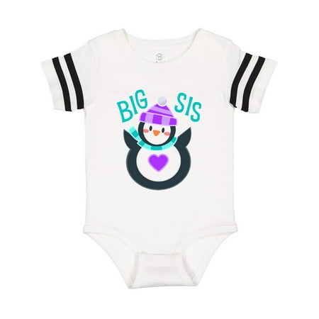 

Inktastic Big Sis- cute penguin Gift Baby Girl Bodysuit