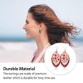 thumbnail image 2 of Valentine's Day Leather Earrings for Women Lightweight Faux Leather Teardrop Dangle Earrings Heart-Shaped Print Drop Earrings Set for Valentine's Day Wife Mom Girlfriend, 2 of 9