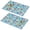 Pioneer Flower Floral, variant on Placemat, Pioneer Flower Floral Print Pattern Place Mats Table Mat Set Of 2, PVC Washable Placemats for Party Kitchen Dining Decoration, 18x12 Inch, Fade Resistant