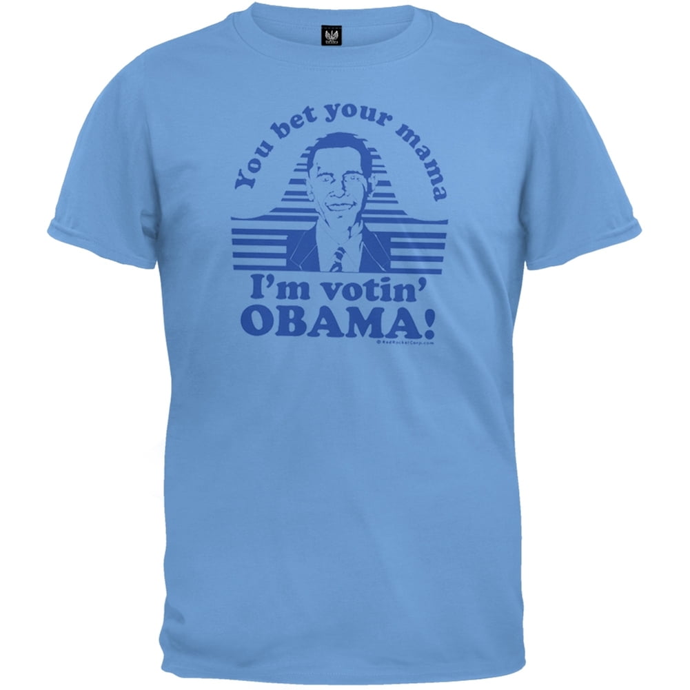 President Obama First Family T-Shirt Printed Vintage XL Royal Blue T-Shirt Value