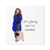 Stupell Industries Life's a Journey Phrase Inspirational Painting Gallery Wrapped Canvas Art Print Wall Art, 24 x 24