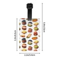 thumbnail image 4 of Luggage Tags for Suitcases, Cute Cheese Hamburger Chicken roll Leather Bag Luggage Tags ID Label Tags Privacy Protection Travel Bag Labels, 4 of 6